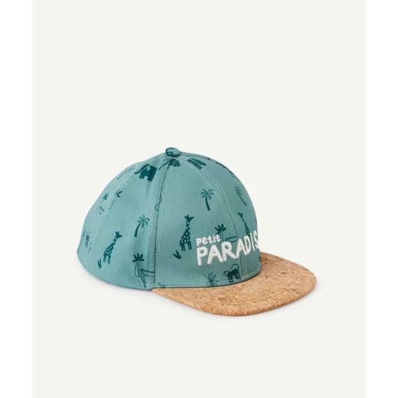 Casquette bébé garçon verte avec visière en liège –  – Soldes