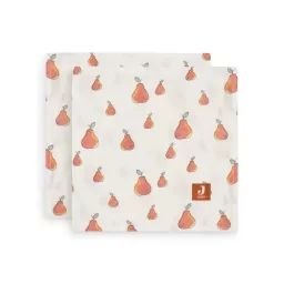 Lange gaze de Coton (x2) 115x115cm Pear –