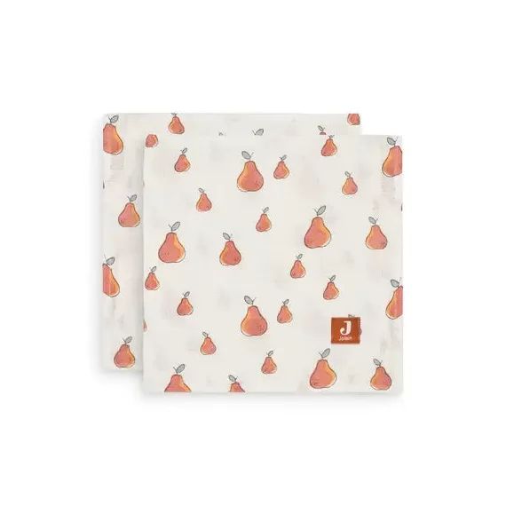 Lange gaze de Coton (x2) 115x115cm Pear –