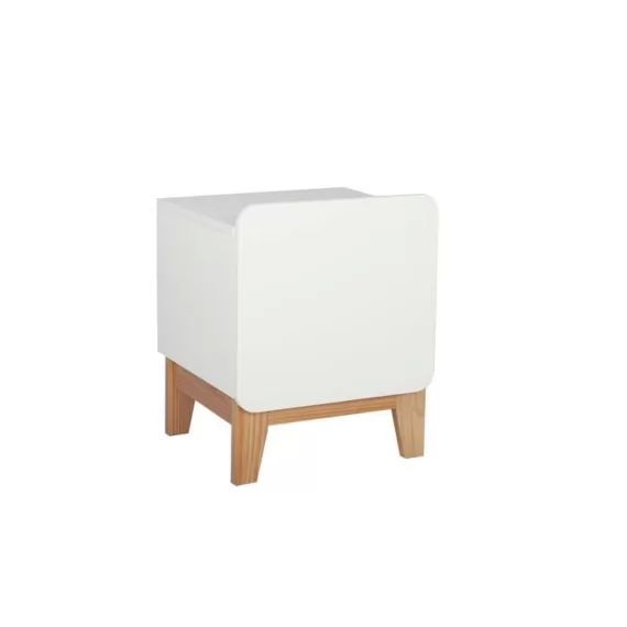 Chevet Enfant Yuki Blanc Et Bois Blanc