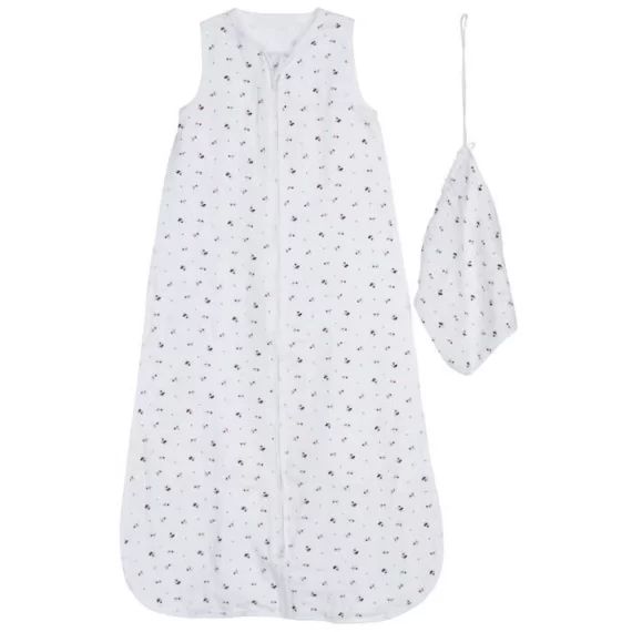 Gigoteuse lange coton BIO 100cm MISS FLEUR DE LUNE blanc
