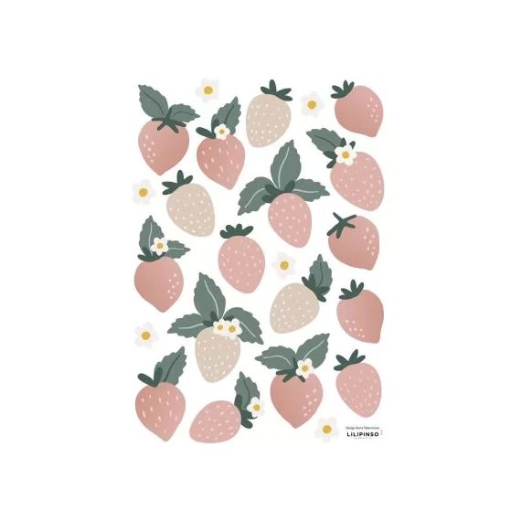Planche de stickers A3 fraises Strawberries