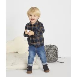 Jean droit en denim indestructible bébé garçon –  – Soldes