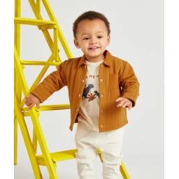 Chemise matelassée bébé garçon moutarde –  – Soldes