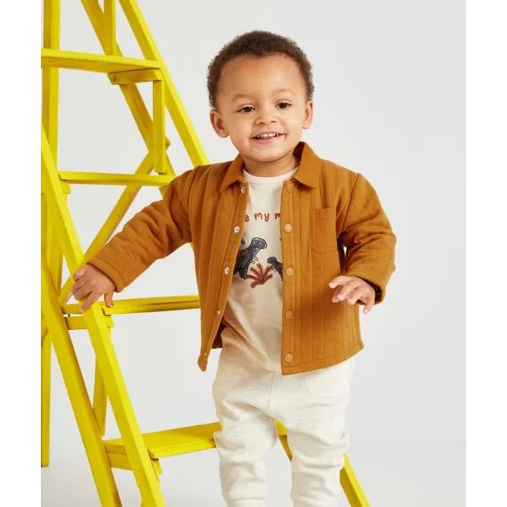 Chemise matelassée bébé garçon moutarde –  – Soldes