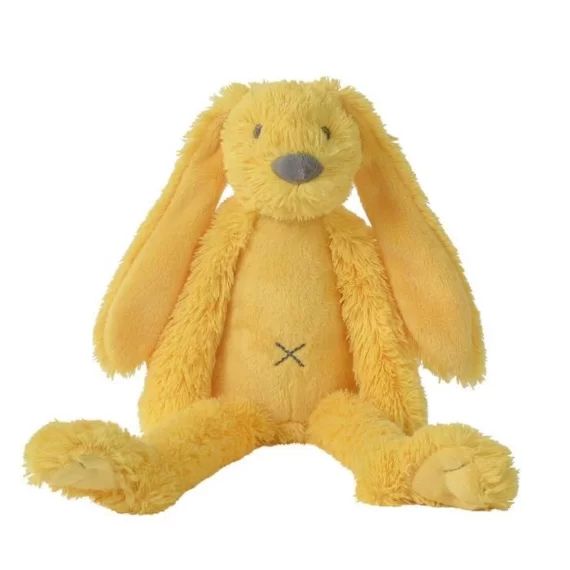 Peluche Lapin Richie jaune – HAPPY HORSE – 28 cm – Pour Enfant – Intérieur jaune