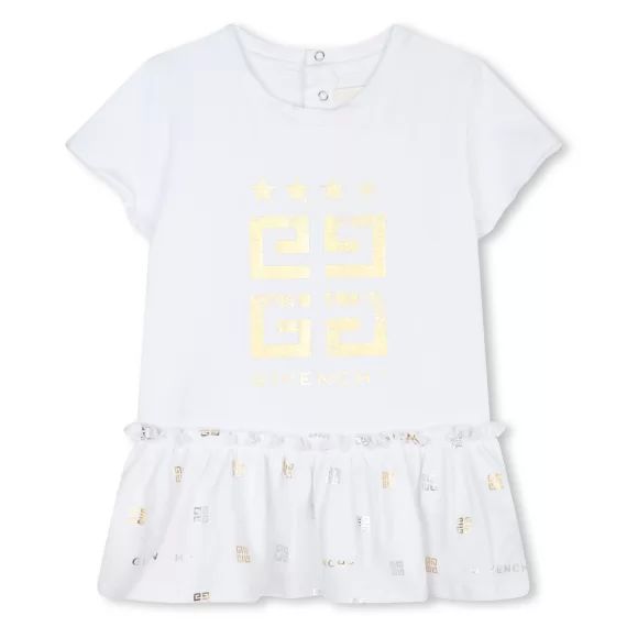 Robe à manches courtes Fille Blanc