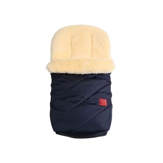 Chancelière Hugo en peau de mouton navy (0-24 mois)