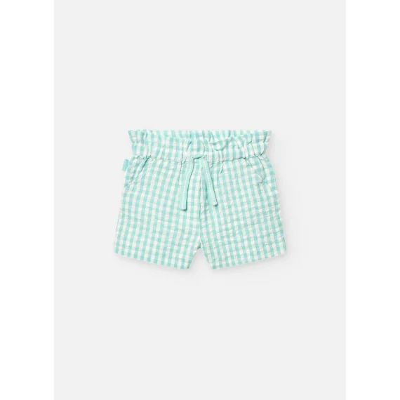 Bermuda En Coton Avec Imprimé À Carreaux Vert