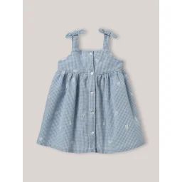 Robe Vichy Brodée Vichy Bleu