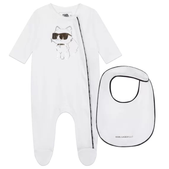 Ensemble pyjama et bavoir Fille Blanc