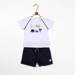 T-shirt imprimé coton Garçon Bleu