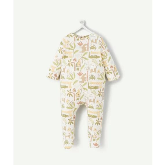 Dors bien en coton biologique imprimé tropical avec animaux –  – Soldes