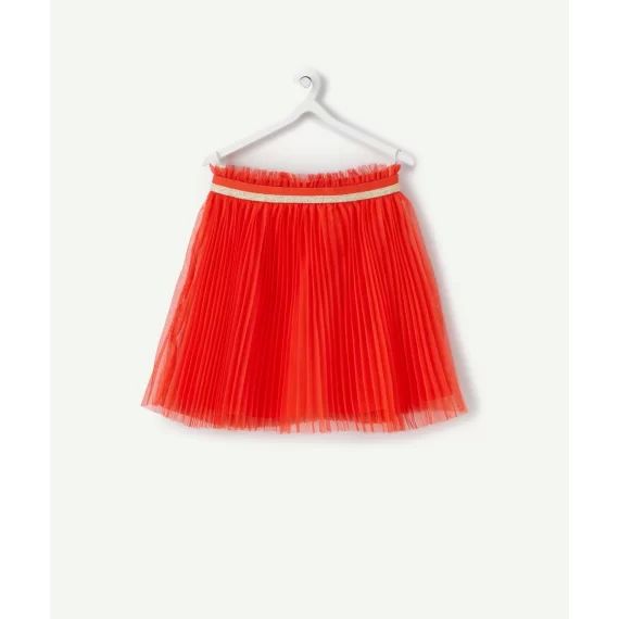 Jupe bébé fille rouge en tulle plissée –  – Soldes