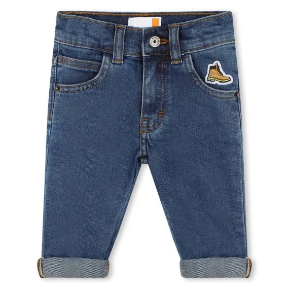 Jean ajustable en coton Garçon Bleu