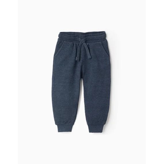 Jogpant Avec Texture Waffle Bleu Foncé