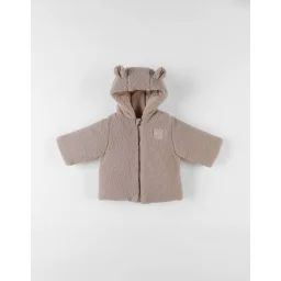 Veste À Capuche En Sherpa Beige