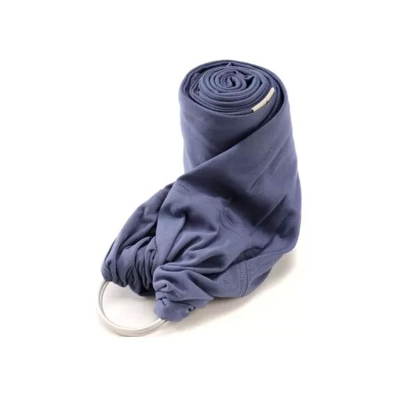 Echarpe de portage My sling sans noeud en jersey coton bio bleu