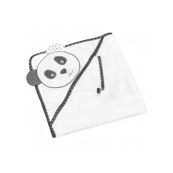 Cape de bain + gant panda Chao Chao (75 x 75 cm)