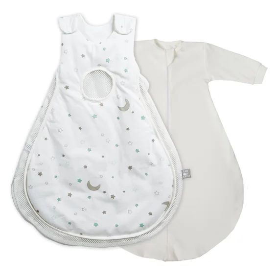 Lot De 2 Gigoteuses Avec Et Sans Manches Motif Étoile Safe Asleep® Air Plus Blanc / Étoiles