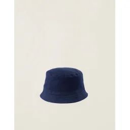Chapeau En Sergé Avec Bandes Latérales Bleu Foncé