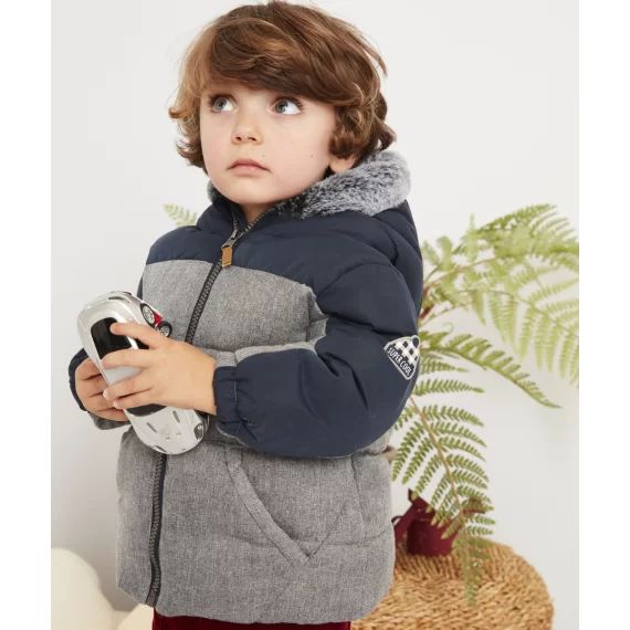 Doudoune bébé garçon avec capuche en rembourrage recyclé –  – Soldes