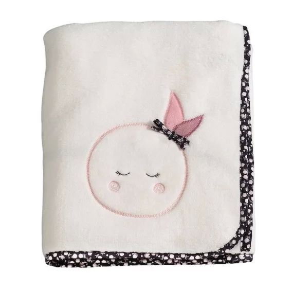 Couverture Bébé – Sauthon – Miss Fleur De Lune – Polyester – Blanc – 75x100cm Blanc