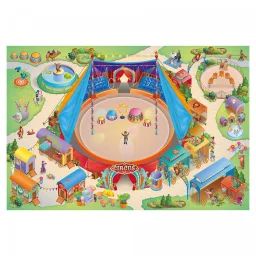 Tapis Enfant Tissé Cirque Multicolore