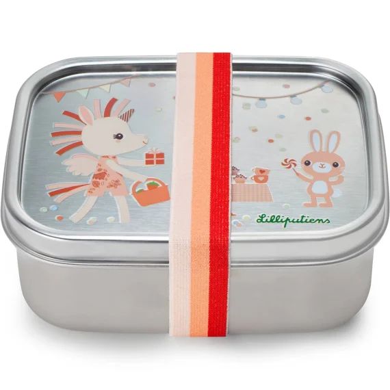 Lunch Box En Inox Happy Lena Rose, Blanc, Rouge