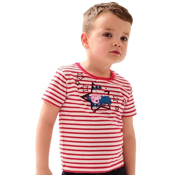 T-shirt Coton Peppa Pig Rouge / Blanc