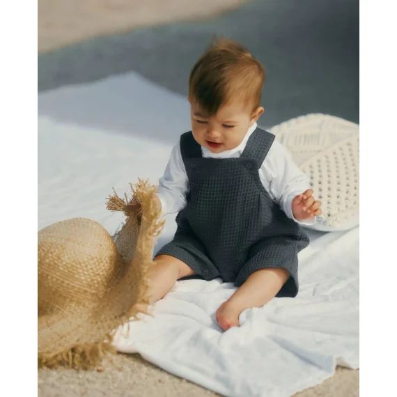 Combinaison Bébé Nid D&rsquo;abeille Mini Maya Anthracite