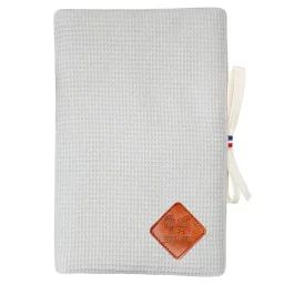 Protège Carnet De Santé En Nid D’abeille Gris Clair
