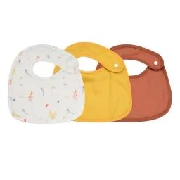 Lot de 3 bavoirs naissance – TROIS KILOS SEPT – Blanc – Coton blanc