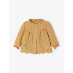 Blouse brodée bébé ocre