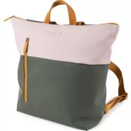 Sac à dos à langer rose et kaki