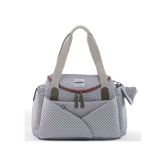 Sac à langer Sydney II Play Print gris et corail