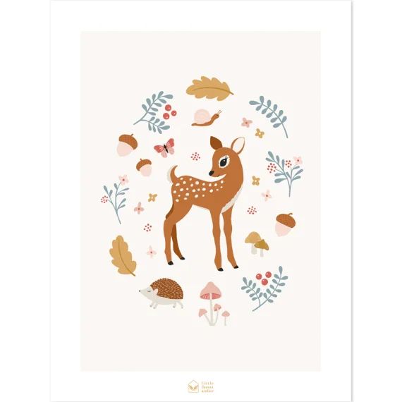 Affiche faon Sweet Fawn (30 x 40 cm)