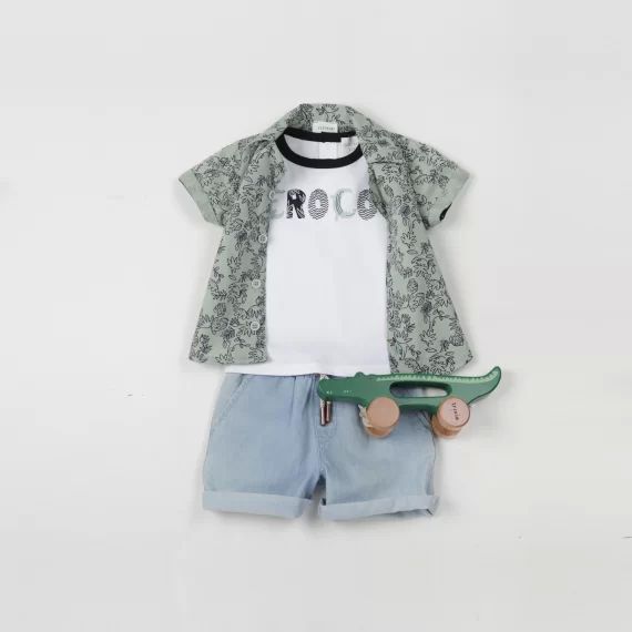 Short en denim léger Garçon Bleu