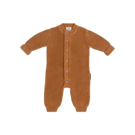 Grenouillère tricotée Soul caramel (3 mois)