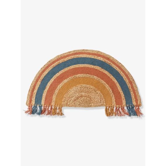 Tapis en jute Arc-en-ciel WILD SAHARA bleu / multicolore