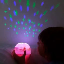 Veilleuse projecteur d’étoiles Licorne