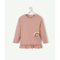 Le t-shirt évolutif manches longues vieux rose en coton pima –  – Soldes