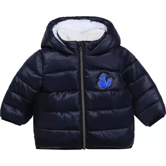 Doudoune déperlante à capuche Garçon Bleu
