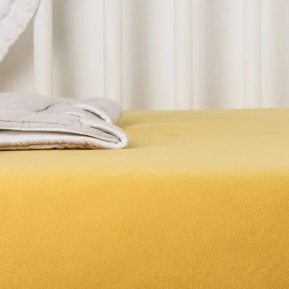 Drap Housse Coton Bio Jersey Pour Lit Bébé Miel