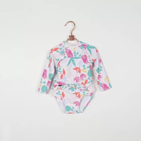 Culotte de bain imprimée Fille Blanc
