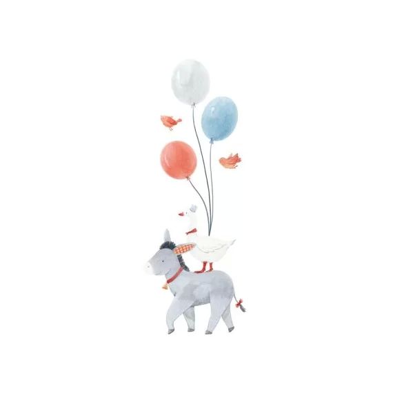 Sticker mural Âne Gentle Friends (45 x 118 cm)