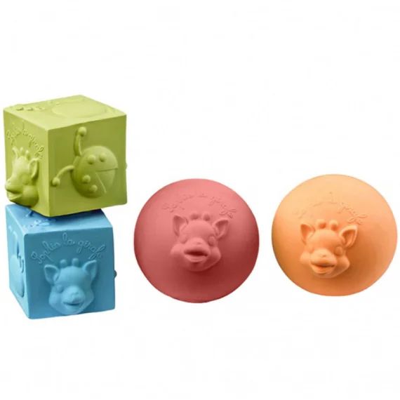 Lot de 2 balles et 2 cubes So&rsquo;Pure