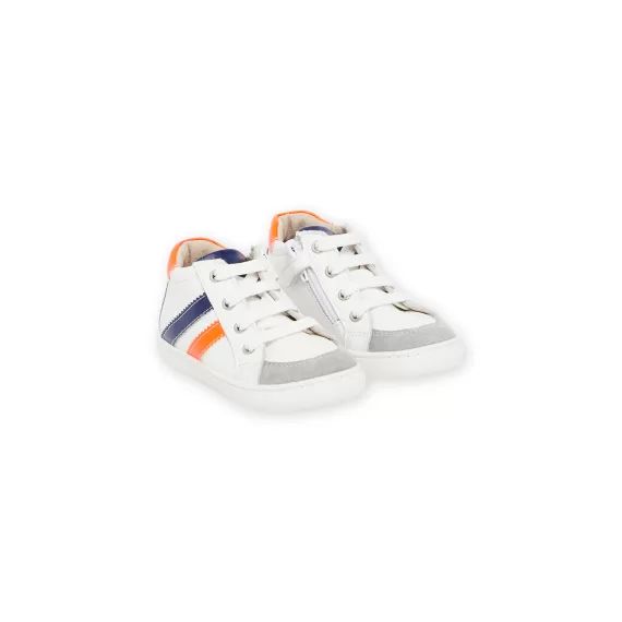 Baskets Montantes En Cuir – Blanc
