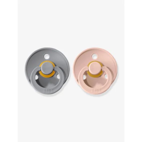 Lot de 2 sucettes-tétines BIBS Colour, taille 1 de 0à 6 mois cloud&blush