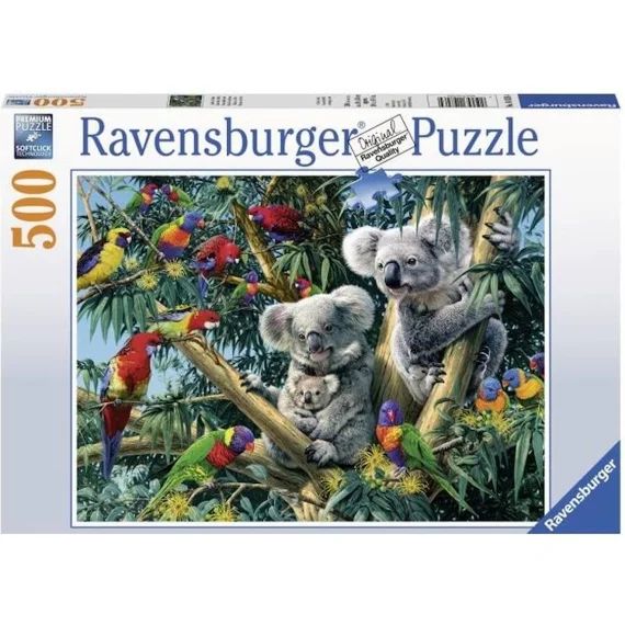 Ravensburger – Puzzle 500 Pièces – Koalas Dans L&rsquo;arbre – Paysage Et Nature – Gris – 9 Ans+ Gris